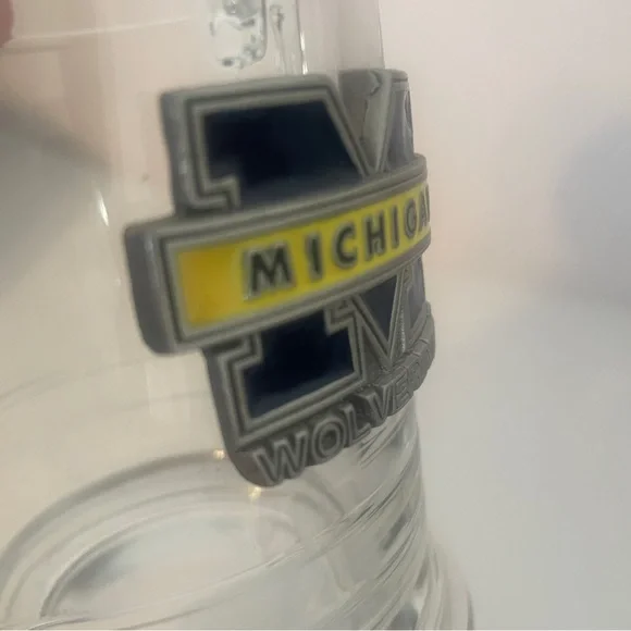 Michigan Wolverines Glass Beer Mug - Picture 2 of 6